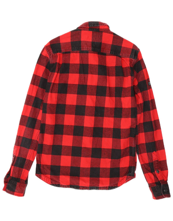 Superdry Mens The Rookie Checked Graphic Flannel πουκάμισο Small Red Check