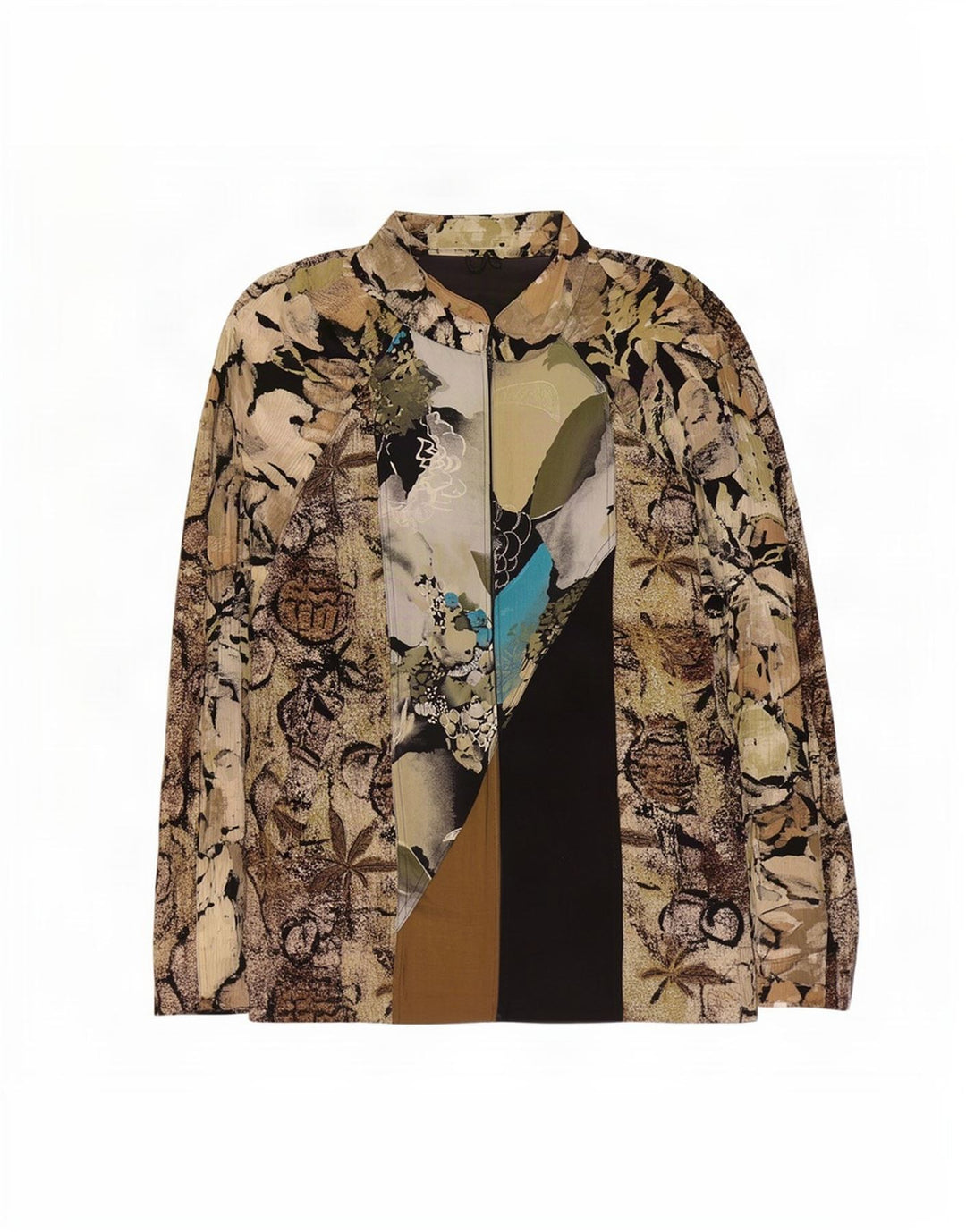 Gerry Weber Γυναικείο Oversized Bomber Jacket EU 40 Medium Khaki Floral Modal