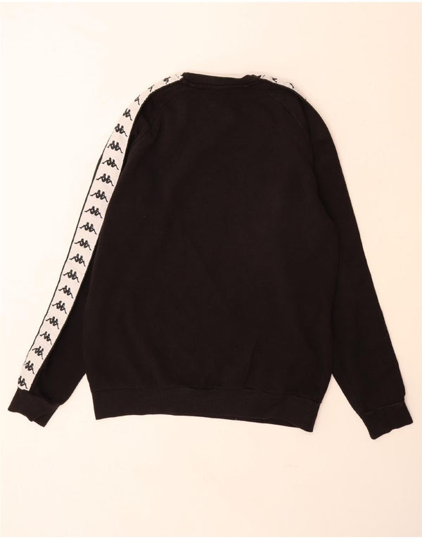 Ανδρικό γραφικό φούτερ KAPPA Jumper Medium Black Colourblock Βαμβακερό