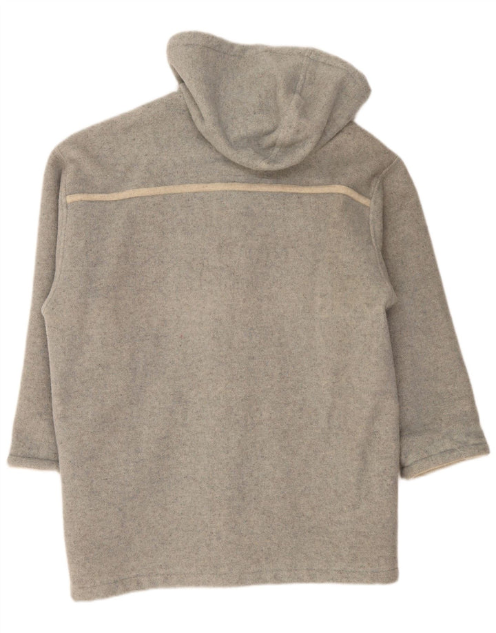 Vintage γυναικείο πανωφόρι με κουκούλα UK 18 XL Γκρι μαλλί