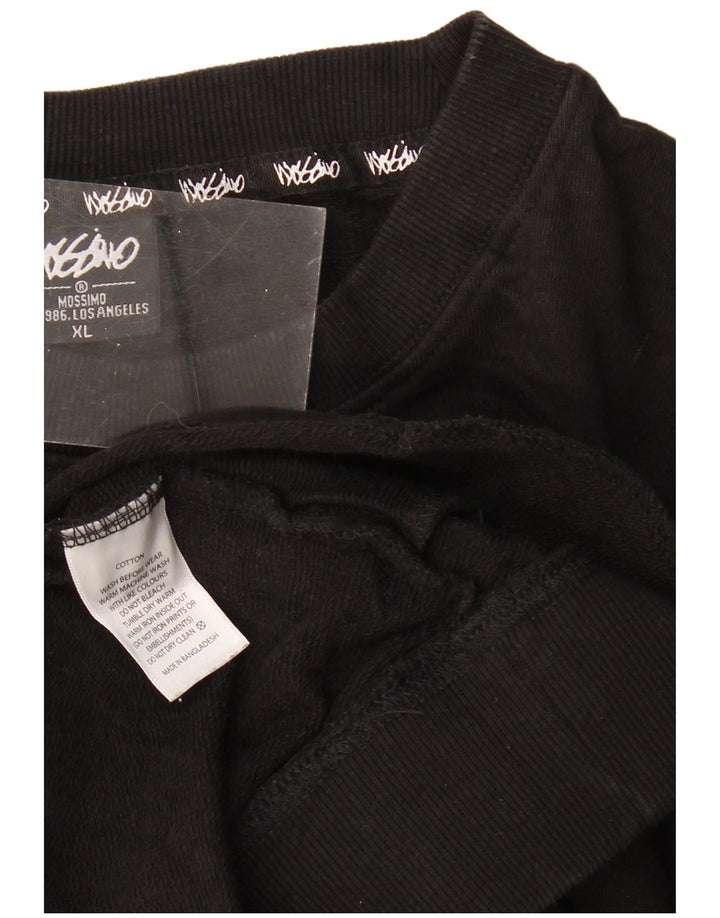 MOSSIMO Ανδρικό γραφικό φούτερ Jumper XL Μαύρο βαμβακερό