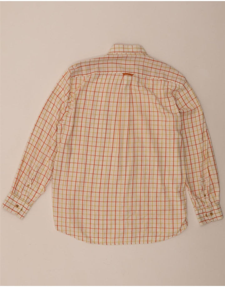 Ανδρικό πουκάμισο Barbour XL πορτοκαλί βαμβακερό καρό