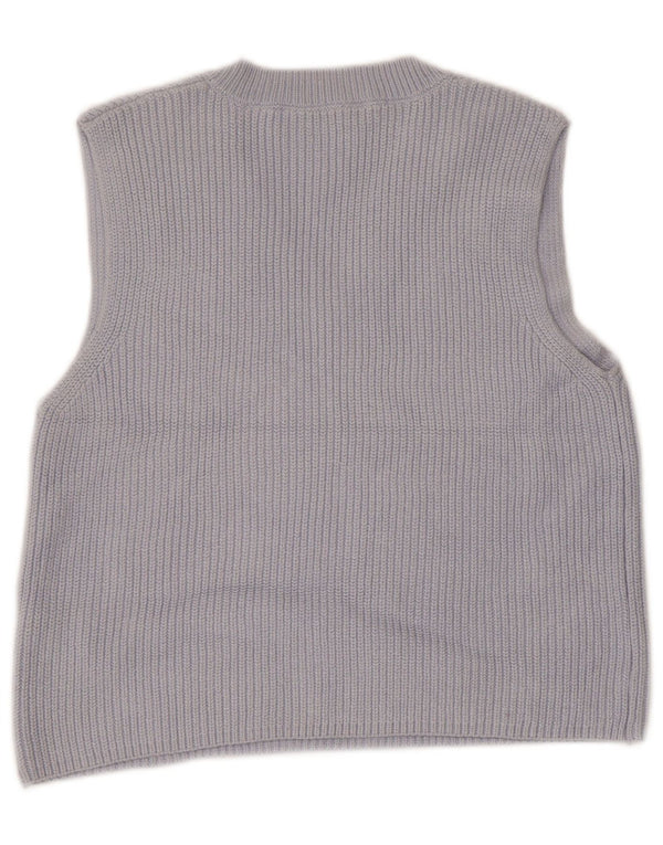 Zara Γυναικείο γιλέκο Crop Tank Top UK 10 Small Blue Cotton