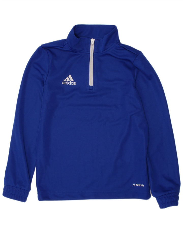 Φόρμα ADIDAS Boys Aeroready με φερμουάρ πουλόβερ φόρμα 7-8 ετών μπλε
