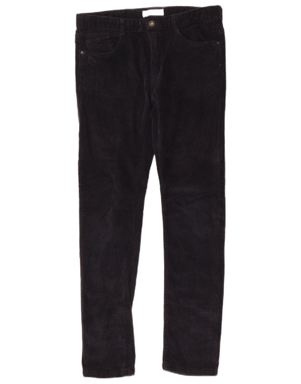 Zara Boys Slim Corduroy Παντελόνι 13-14 ετών W30 L29 Μαύρο