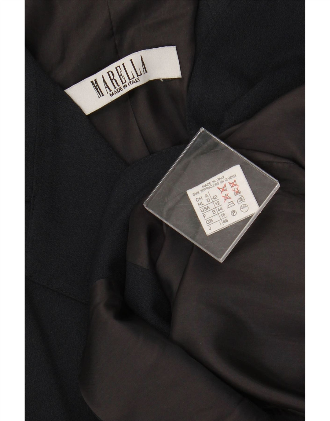 MARELLA Γυναικείο σακάκι με 4 κουμπιά σακάκι UK 16 μεγάλο navy μπλε βισκόζη