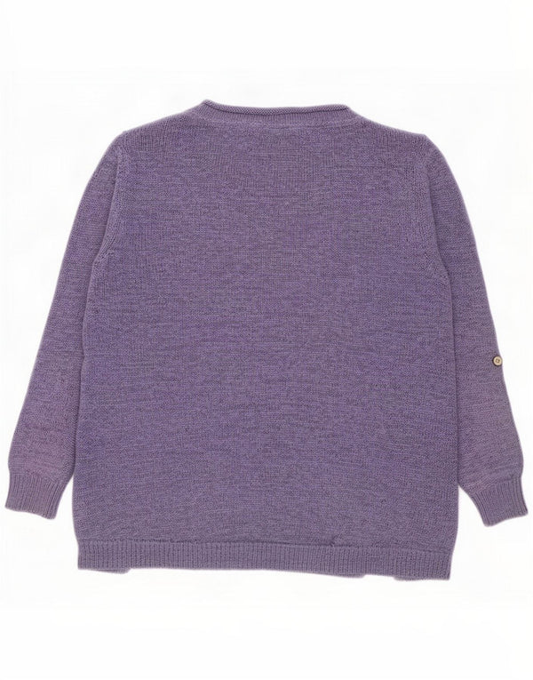White Stuff Γυναικείο πουλόβερ με λαιμό βάρκα UK 14 Large Purple Linen