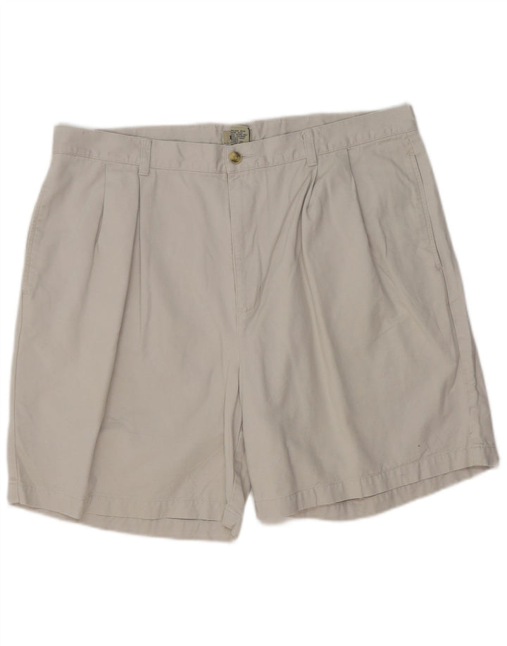 Izod Mens Pegged Chino Shorts W38 XL Grey Cotton