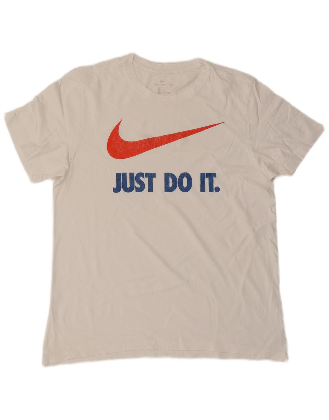 Ανδρικό γραφικό μπλουζάκι Nike, μεγάλο λευκό βαμβακερό