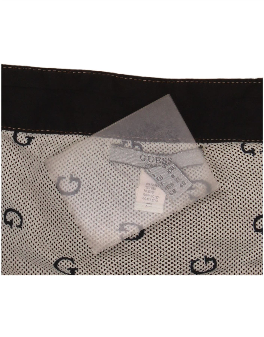 Ανδρικό γραφικό σορτς κολύμβησης Guess 2XL μαύρο πολυεστέρα