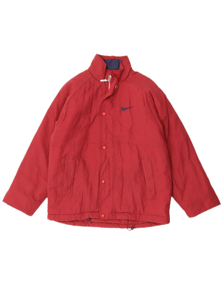 Μπουφάν Nike Boys Windbreaker 12-13 Years Large Burgundy Check Nylon