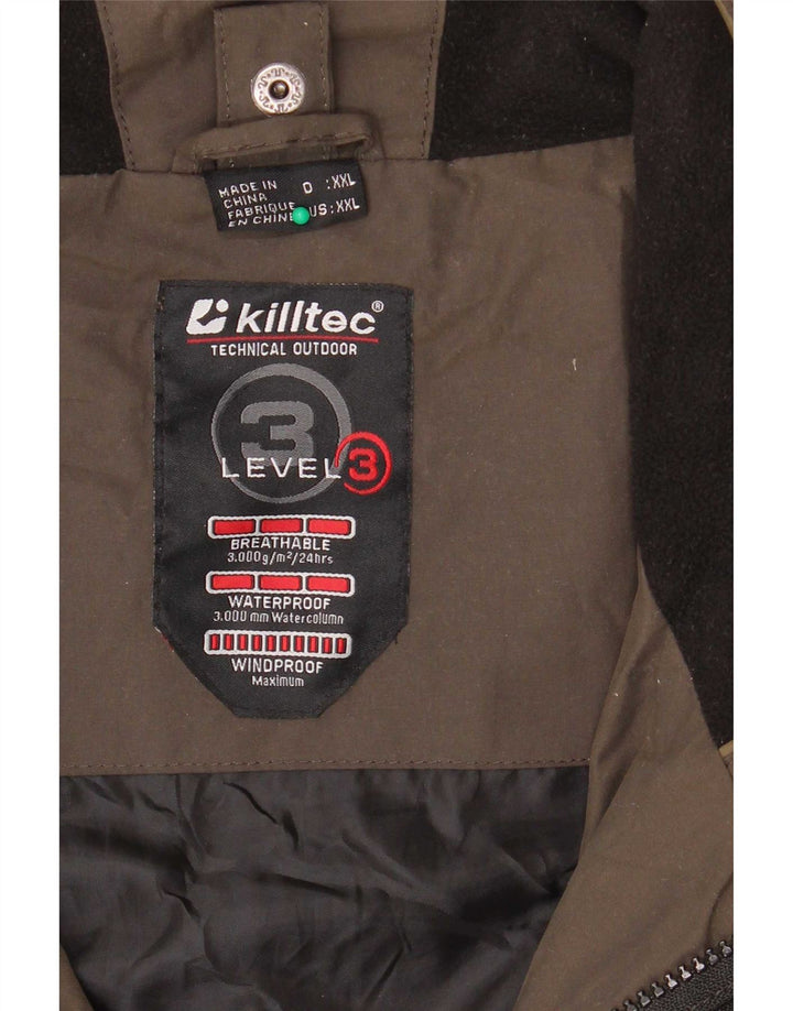 Killtec Ανδρικό Μπουφάν Windbreaker UK 44 2XL Khaki Colorblock Polyester