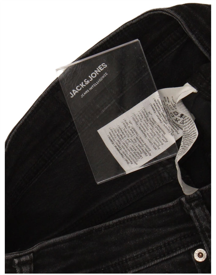 Jack & Jones Ανδρικό στενό τζιν W32 L32 Μαύρο βαμβακερό