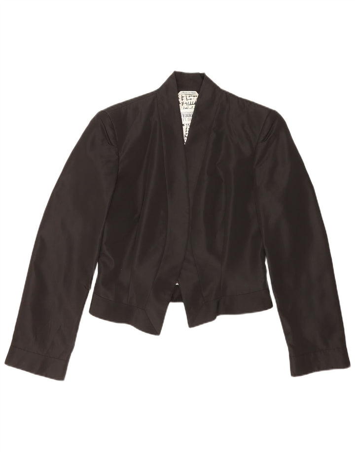 Gianfranco Ferre Γυναικείο Open Blazer Jacket UK 10 Small Black Acetate