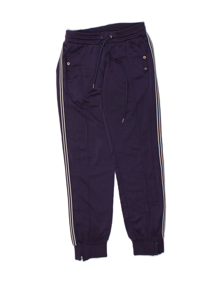 CHAMPION Womens Tracksuit Trousers Joggers UK 8 Small  Navy Blue Polyester Vintage Champion and Second-Hand Champion from Messina Hembry 