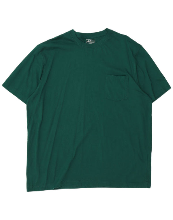 L.L.BEAN Mens Traditional Fit T-Shirt Top XL Green Cotton