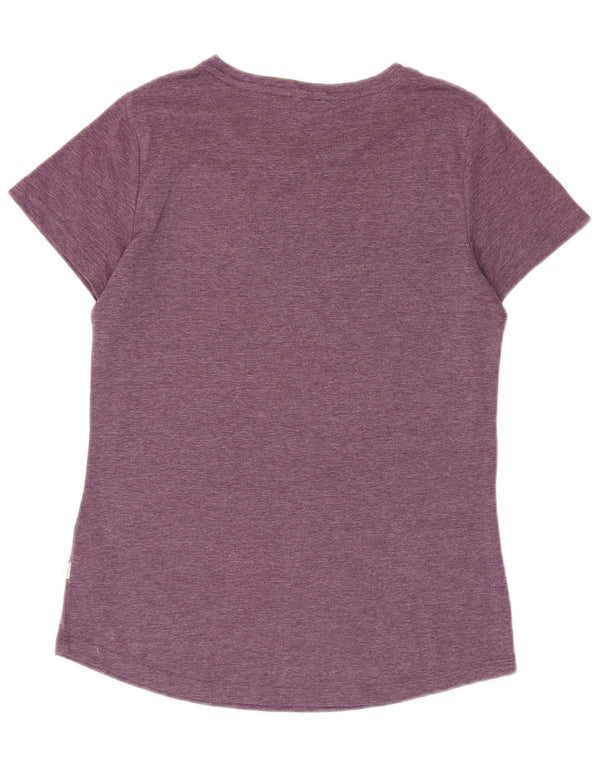 Puma Γυναικείο γραφικό T-Shirt Top UK 12 Medium Purple Polyester