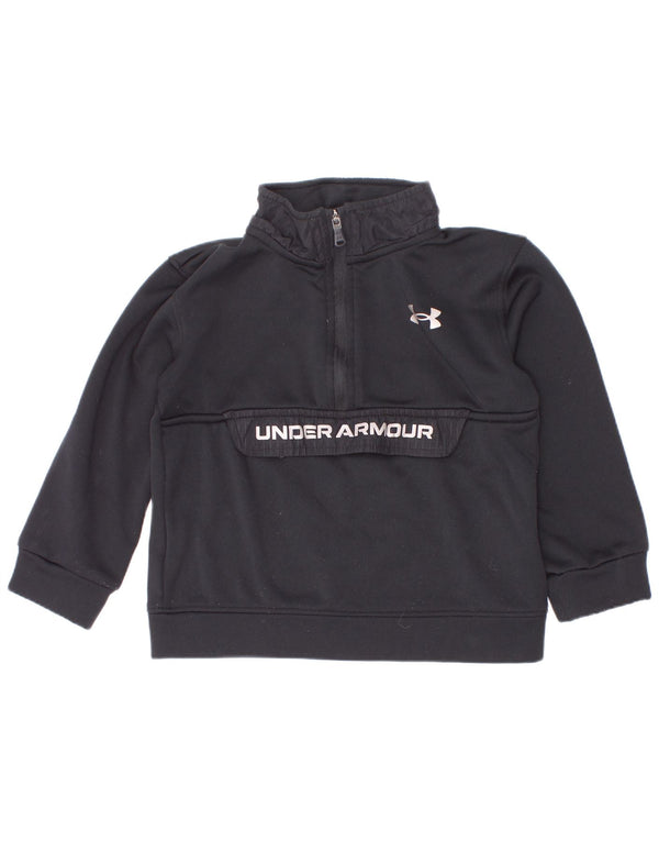 Under Armour Boys Γραφικό Φούτερ με φερμουάρ με λαιμόκοψη 2-3 ετών Μαύρο