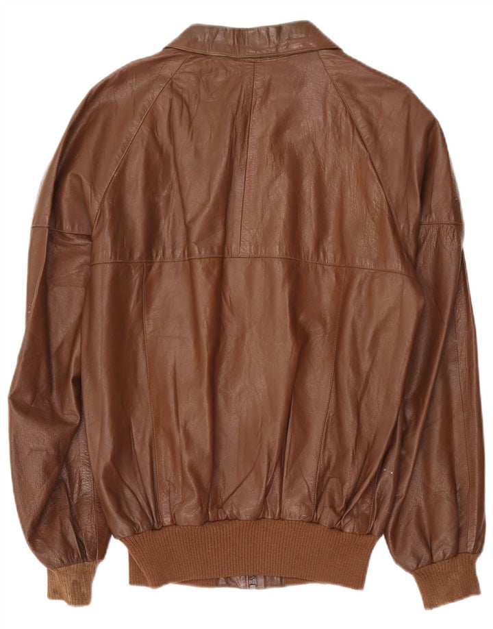 Vintage Ανδρικό Δερμάτινο Μπουφάν UK 38 Μεσαίο Καφέ