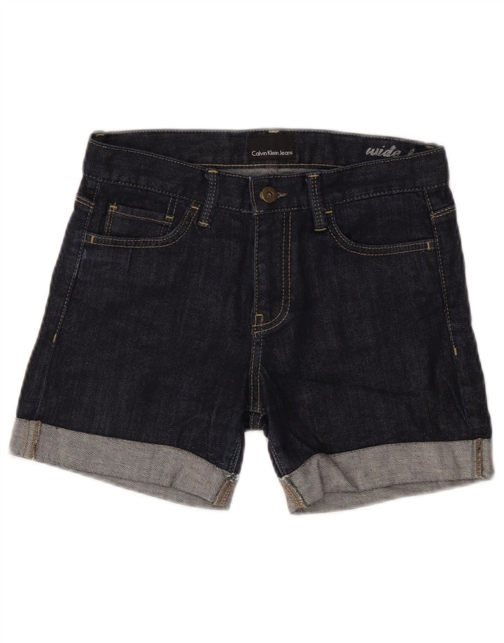 Γυναικείο τζιν σορτς με φαρδύ πόδι Calvin Klein W28 Medium Navy Blue