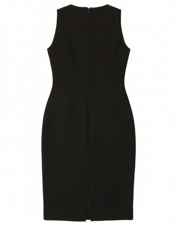 Zara Γυναικείο Αμάνικο Bodycon Φόρεμα UK 12 Medium Μαύρο Πολυεστέρας
