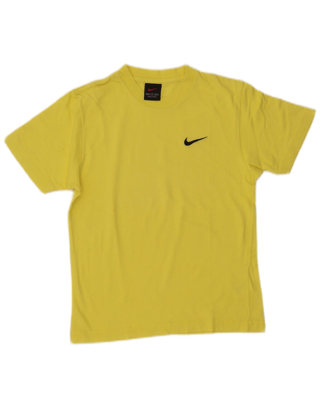 Γυναικείο T-Shirt NIKE Top UK 8 Small κίτρινο βαμβακερό