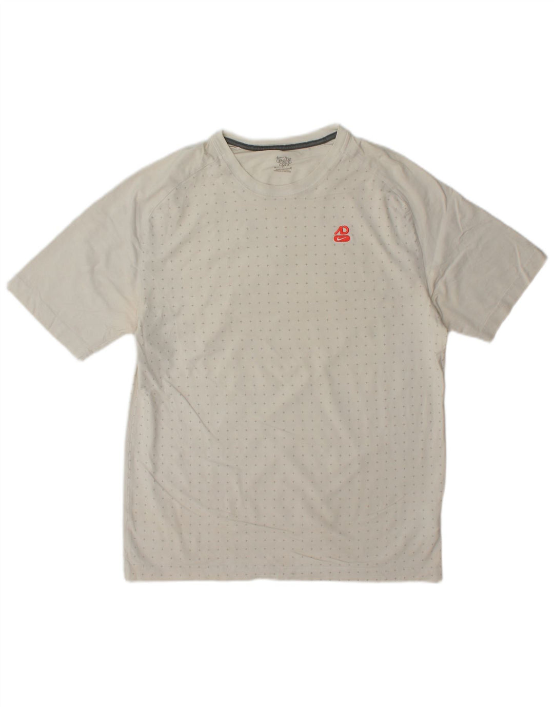 Ανδρικό T-Shirt Nike, Βαμβακερό μεσαίο λευκό με στίγματα