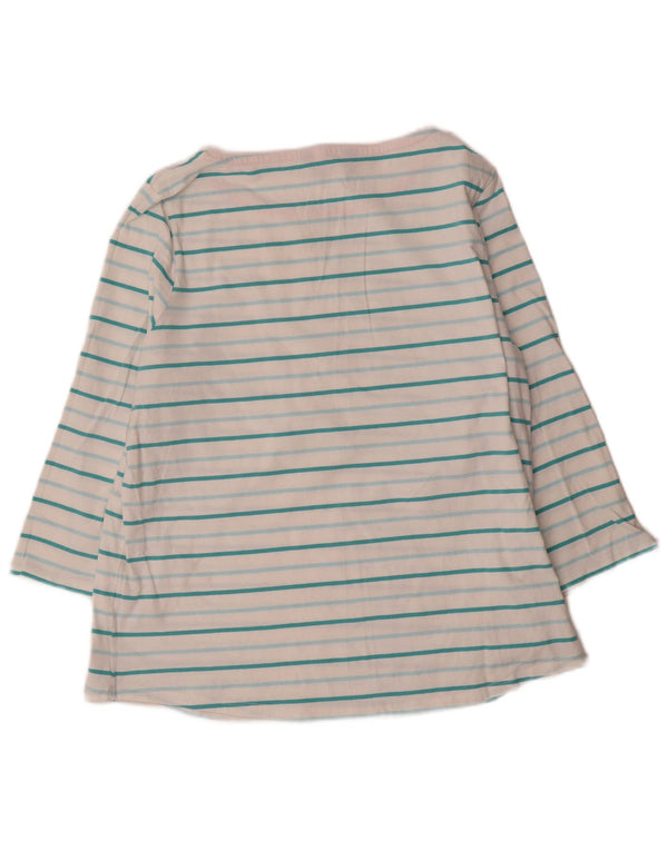 Crew Clothing Γυναικεία μπλούζα 3/4 μανίκια UK 16 μεγάλα λευκά ριγέ βαμβακερά