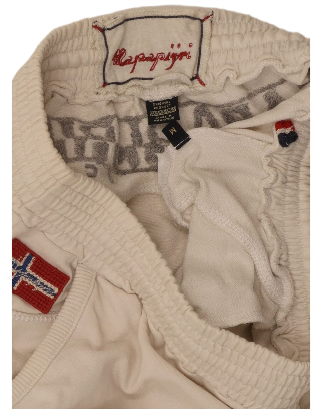 NAPAPIJRI Γυναικεία αθλητική φόρμα γραφικών παντελόνι Joggers UK 12 Medium White