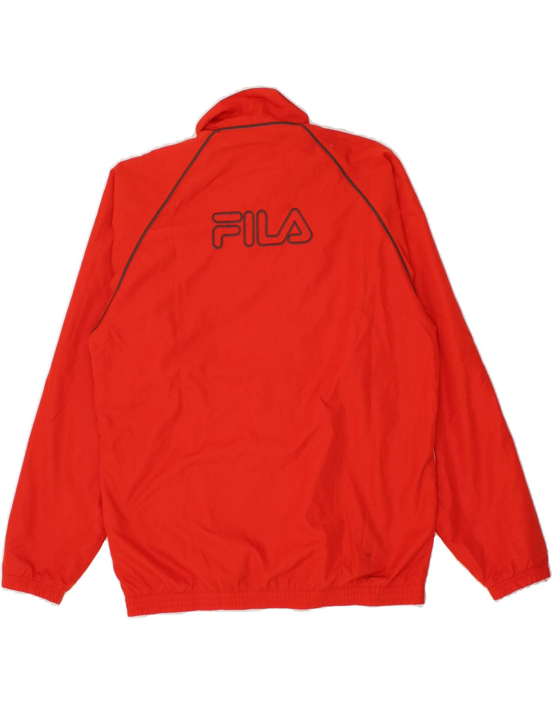FILA Boys Graphic Tracksuit Top Jacket 15-16 Years Orange Colourblock Vintage Fila and Second-Hand Fila from Messina Hembry 