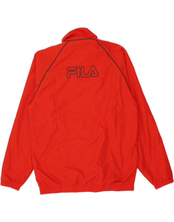 FILA Boys Graphic Tracksuit Top Jacket 15-16 Years Orange Colourblock Vintage Fila and Second-Hand Fila from Messina Hembry 