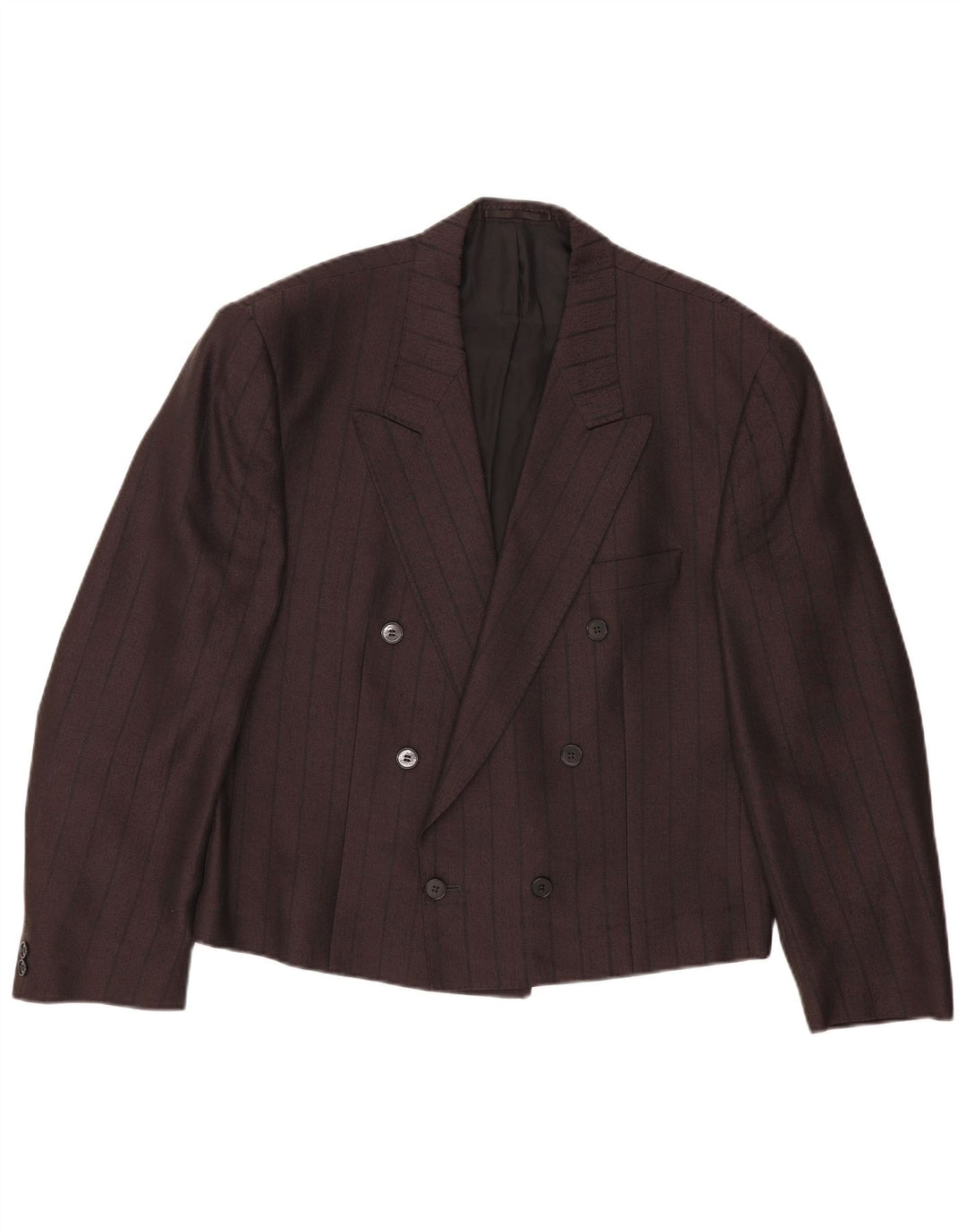 Ferkinghoff γυναικείο σακάκι με διπλό στήθος UK 20 2XL Grey Pinstripe