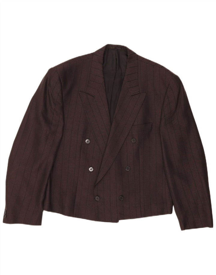 Ferkinghoff γυναικείο σακάκι με διπλό στήθος UK 20 2XL Grey Pinstripe