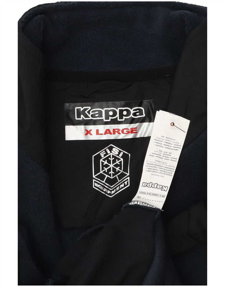 Kappa Ανδρικό Fleece Jacket UK 42 XL Navy Blue Colorblock Polyester