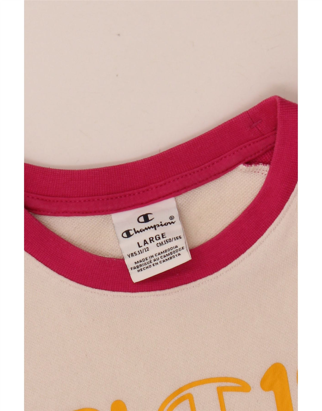 CHAMPION Φούτερ για κορίτσια πουλόβερ 11-12 ετών μεγάλο ροζ χρώμα