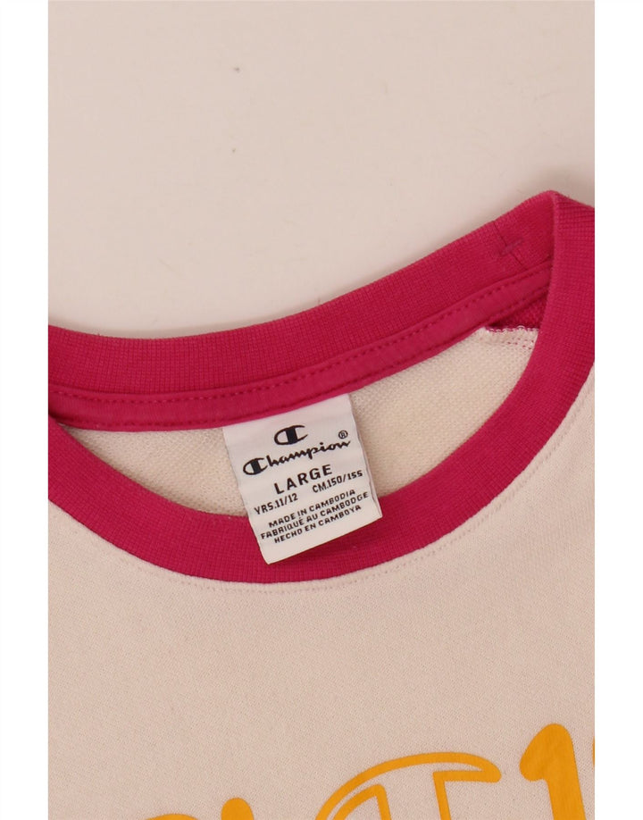 CHAMPION Φούτερ για κορίτσια πουλόβερ 11-12 ετών μεγάλο ροζ χρώμα