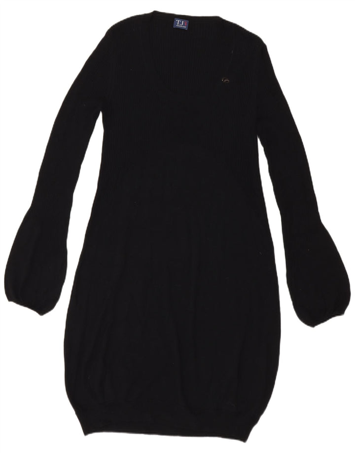 Γυναικείο μακρυμάνικο φούσκα Trussardi UK 14 μεγάλη μαύρη βισκόζη