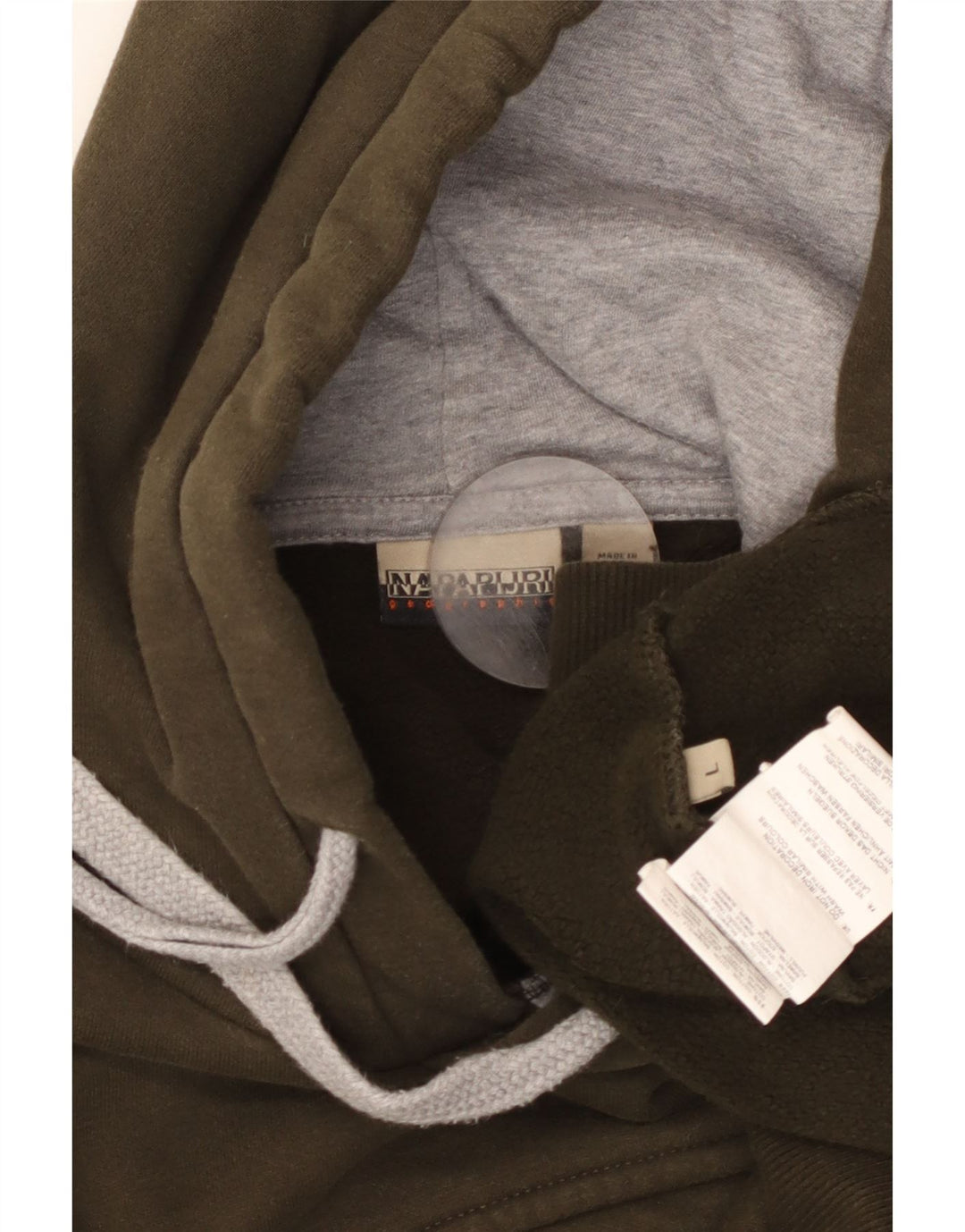 NAPAPIJRI Ανδρικό Geographic Graphic Hoodie Jumper Μεγάλο Χακί Βαμβάκι