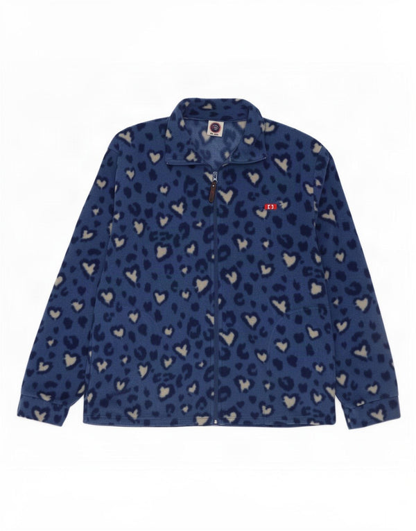 Canada Logan Γυναικείο Fleece Jacket UK 22 3XL Blue Animal Print Polyester