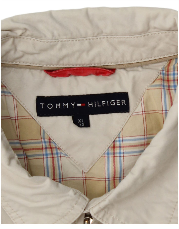 TOMMY HILFIGER Ανδρικό Bomber Jacket UK 42 XL Λευκό βαμβακερό