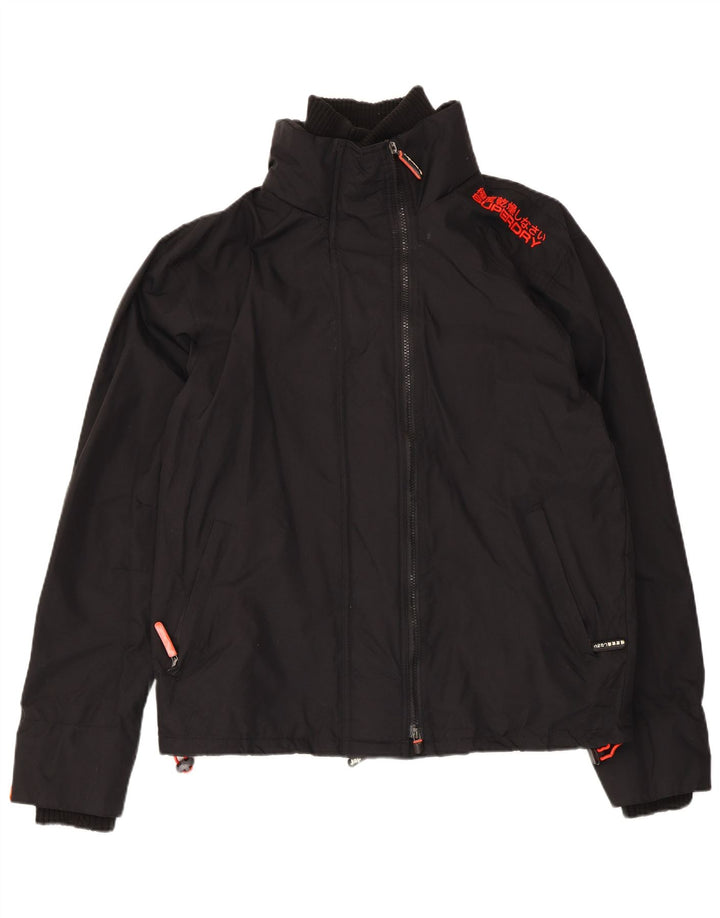 Superdry Γυναικείο Μπουφάν Windbreaker UK 18 XL Μαύρο νάιλον