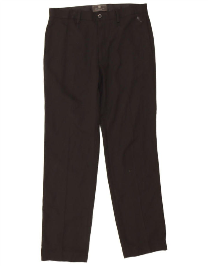 Marks & Spencer Γυναικείο ίσιο παντελόνι Chino W32 L31 Μαύρο πολυεστέρα