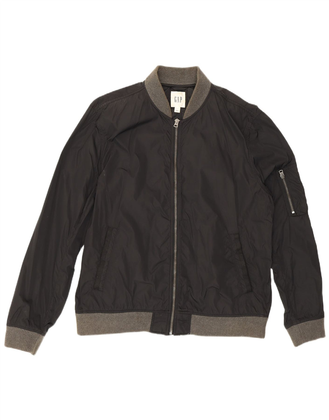 Gap Mens Bomber Jacket UK 40 Large Black Nylon