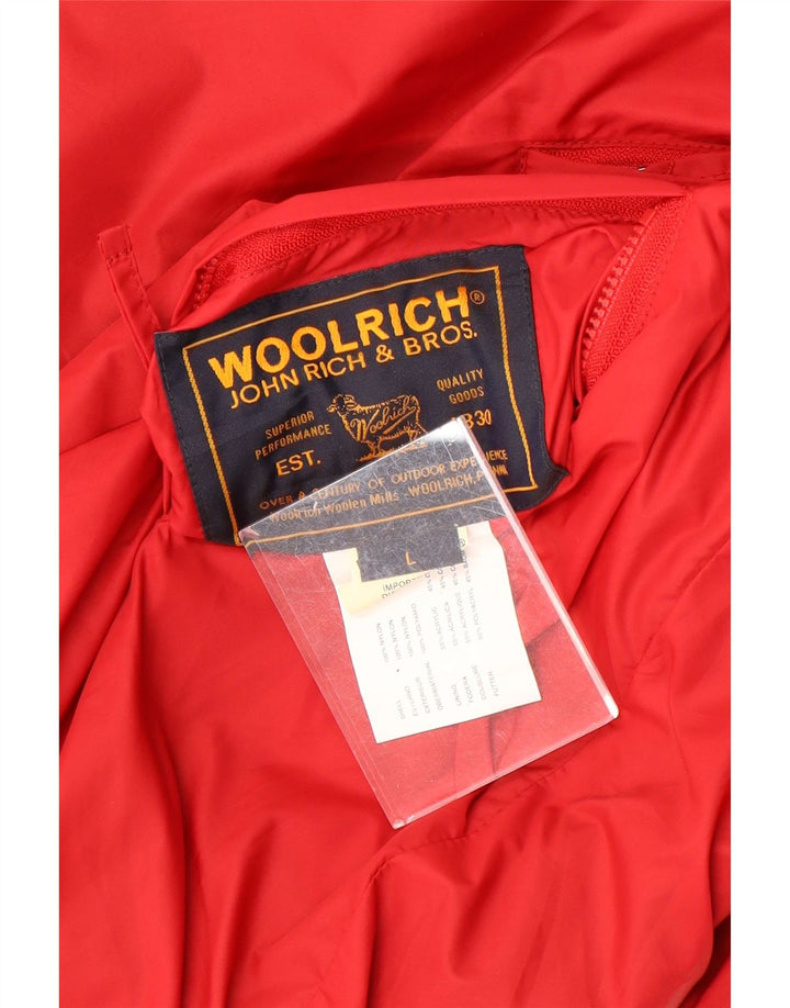 WOOLRICH Ανδρικό Bomber Reversible Jacket UK 40 Large Red Nylon