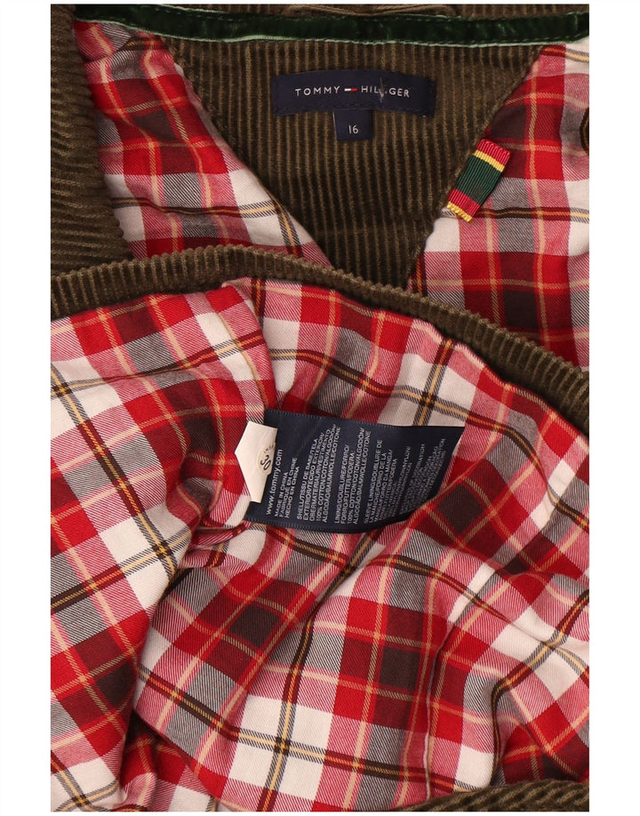 Tommy Hilfiger Boys με 2 κουμπιά κοτλέ μπλέιζερ τζάκετ 15-16 ετών Χακί