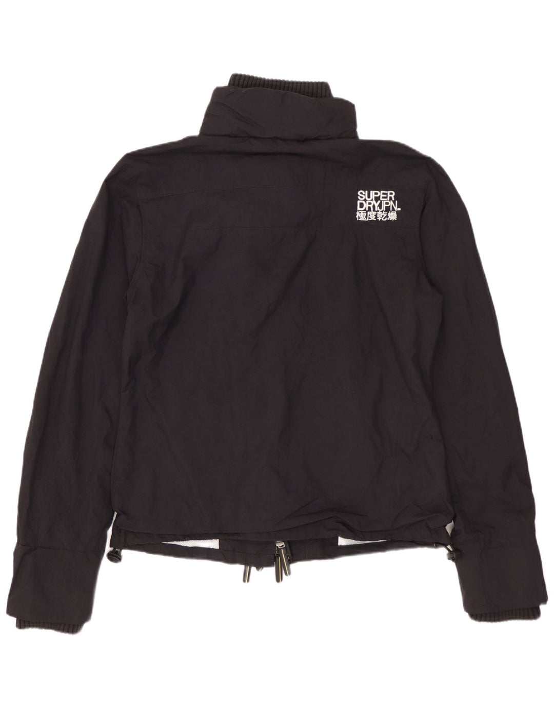 Superdry γυναικείο μπουφάν βροχής UK 16 μεγάλο μαύρο νάιλον