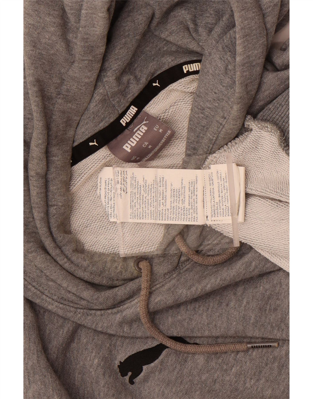Ανδρικά κουκούλα Puma, μεσαίο γκρι βαμβακερό