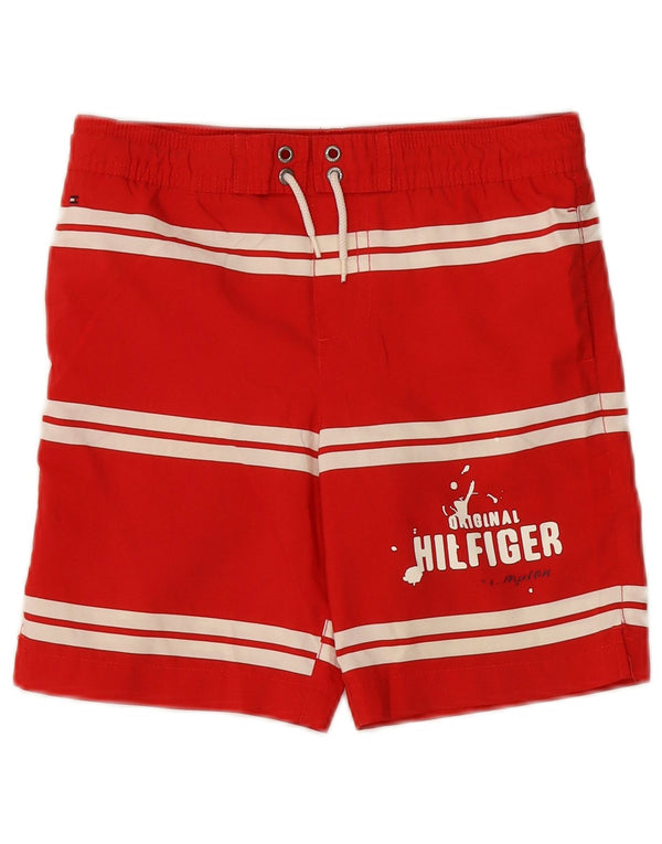 Tommy Hilfiger Boys γραφικά σορτς κολύμβησης 5-6 ετών κόκκινο ριγέ