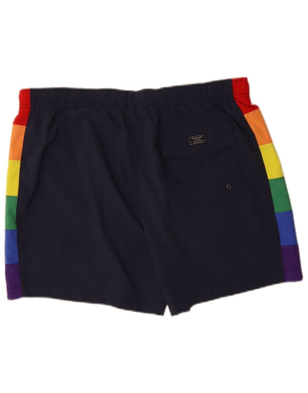 Ανδρικά σορτς κολύμβησης Abercrombie & Fitch XL Blue Colourblock Sports
