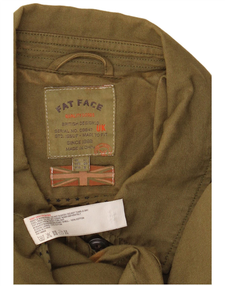 Γυναικείο Military Jacket Fat Face UK 12 Medium Khaki Cotton